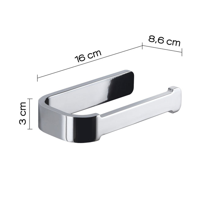 Portarotolo da muro in ottone, acciaio inox e Cromall 3224 Gedy serie OUTLINE Cromato