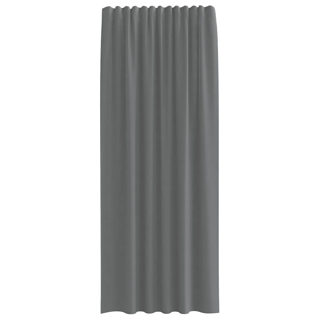 Tende in Voile con Tasche per Aste 2 pz Grigio Scuro 4102184