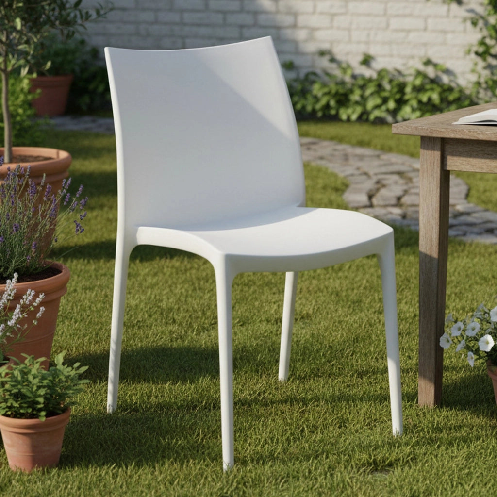 Grover, Sedia da Esterno una Sedia Made in Italy, Bianco
