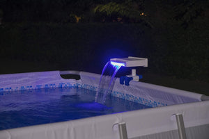 Cascata ruscello a LED con diversi colori compatibile con tutte le piscine fuori terra Bestway 58619