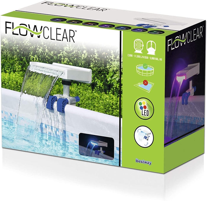 Cascata ruscello a LED con diversi colori compatibile con tutte le piscine fuori terra Bestway 58619