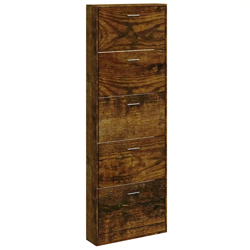 Scarpiera Rovere Fumo 59x17x169 cm in Legno Multistrato cod mxl 68801