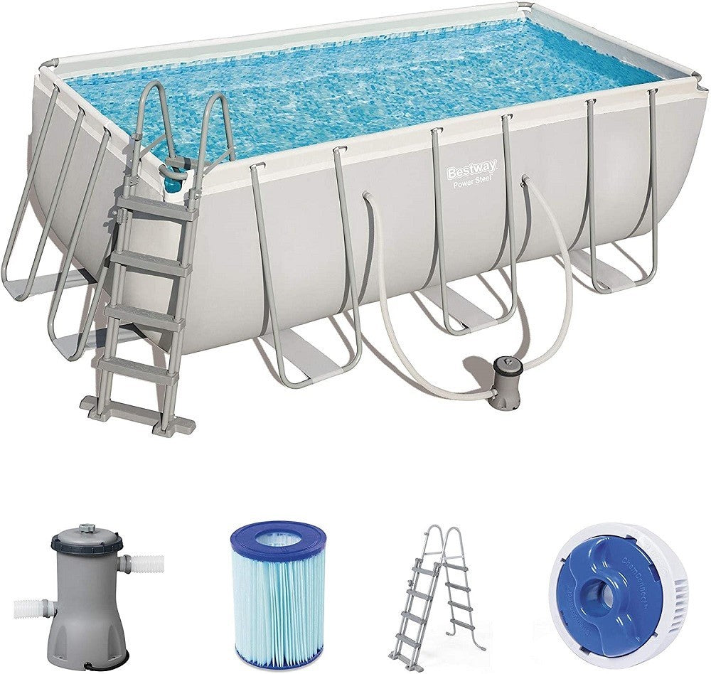 Piscina rettangolare Bestway 56456 Power Steel 412x201x122h