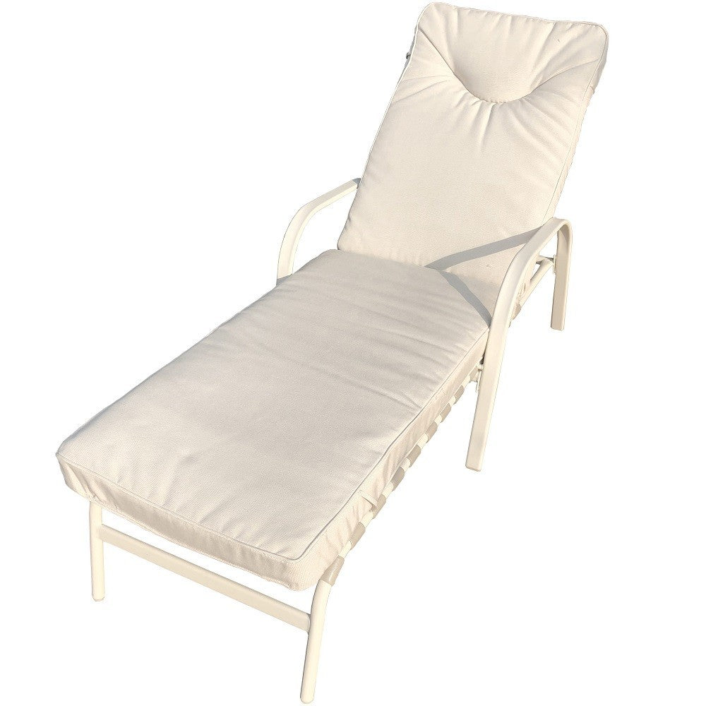 Lettino Lounger mod. Giove crema opaco pz.02