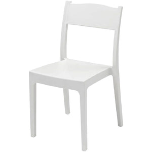 Sedia polipropilene bianca mod. Vesta 2 pz esterno giardino uso professionale