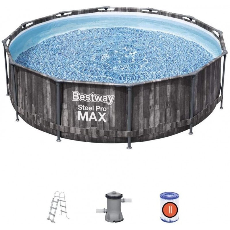 Piscina fuori terra Bestway 5614X Steel Pro Max rotonda 366x100cm