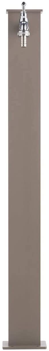 Fontana rettangolare completa di impianto e rubinetto H82 Cm colore Tortora Made in Italy