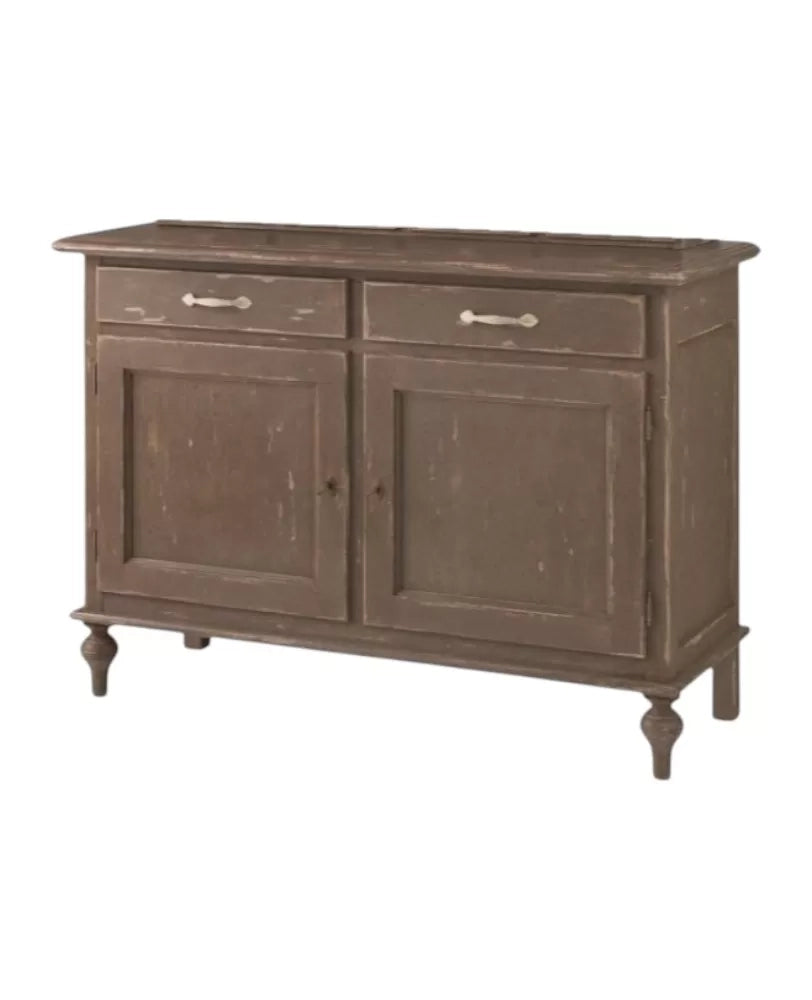Madia credenza legno shabby grigio consumato 137x50x98 (516) - Mobili 2G