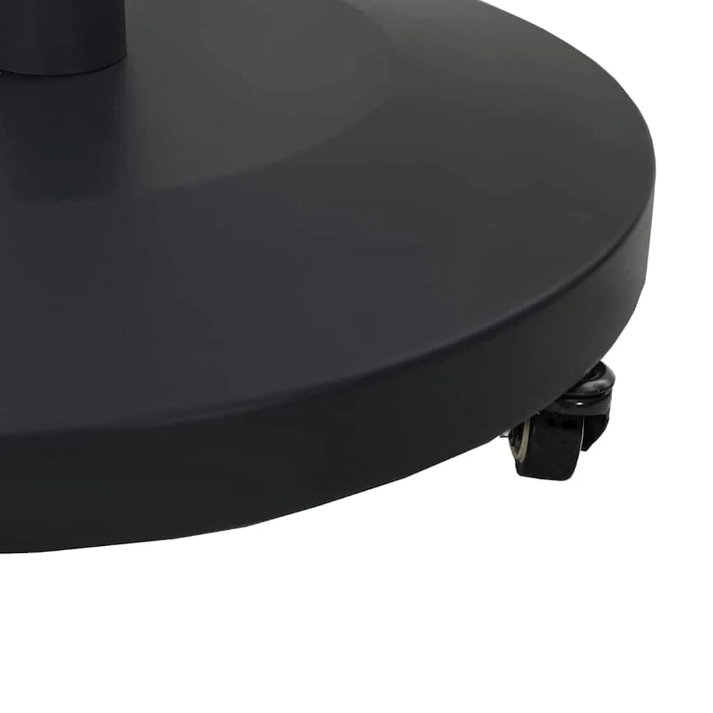 Base per ombrellone rotonda dal design moderno per giardino o patio 48 x 48 x 32 cm acciaio nero 02_0058941