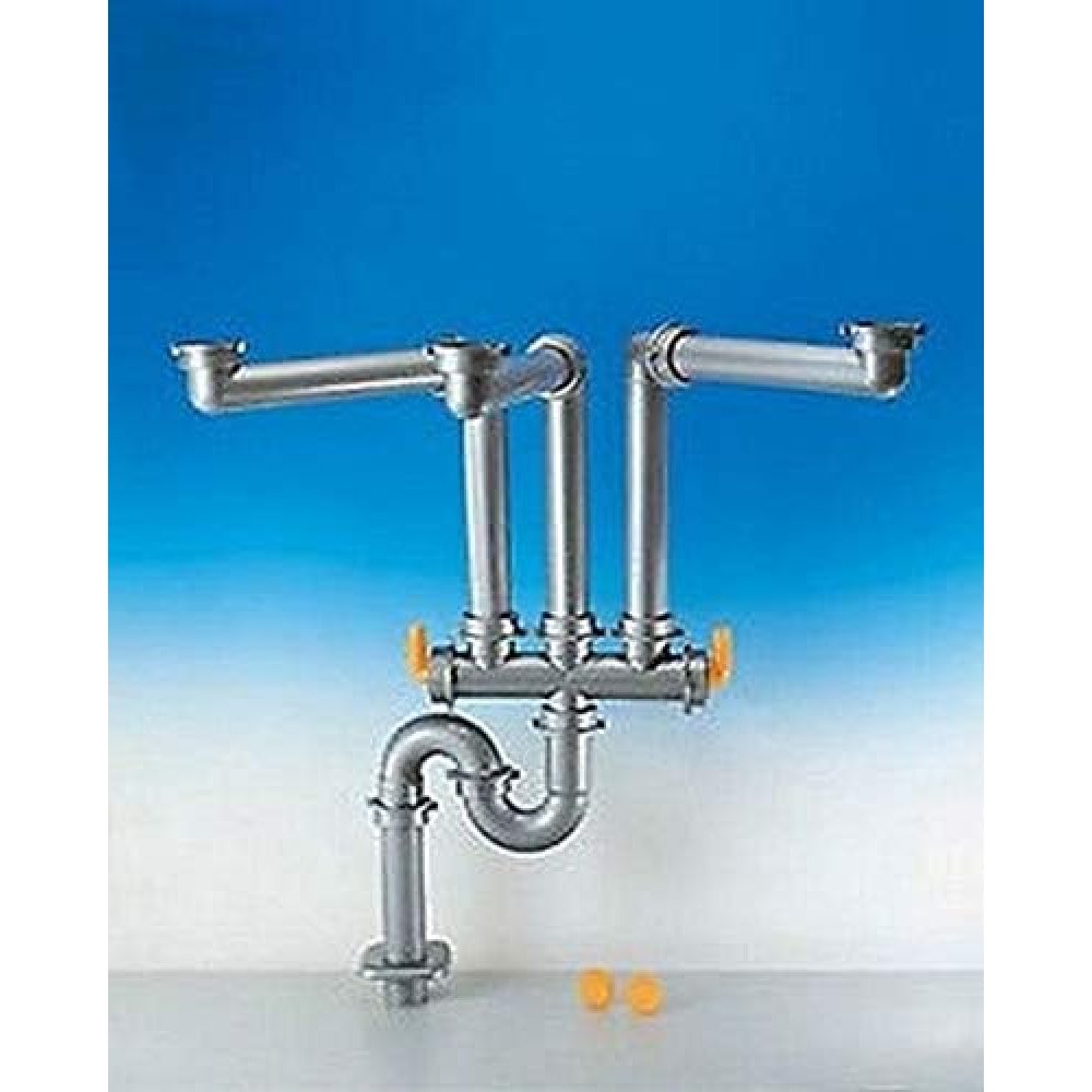 Sifone spazio 3 s 2  d50 tubo pp metallizzato lira 9.6927.11