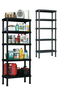 SCAFFALE IN RESINA 5 RIPIANI SCAFFALATURA PER INTERNO ED ESTERNO 80x40x188