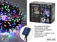 GHIRLANDA 300 LED SOLARI PER ESTERNO LED: MULTICOLOR
