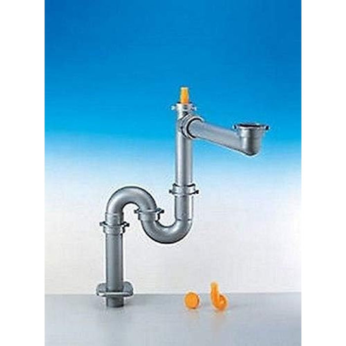 Sifone spazio 1 s 2  d50 tubo pp metallizzato lira 9.6921.11