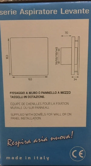 ASPIRATORE ELETTRICO A MURO FUMO ODORI ELEGANCE AUTOMATICO PER CUCINA BAGNO