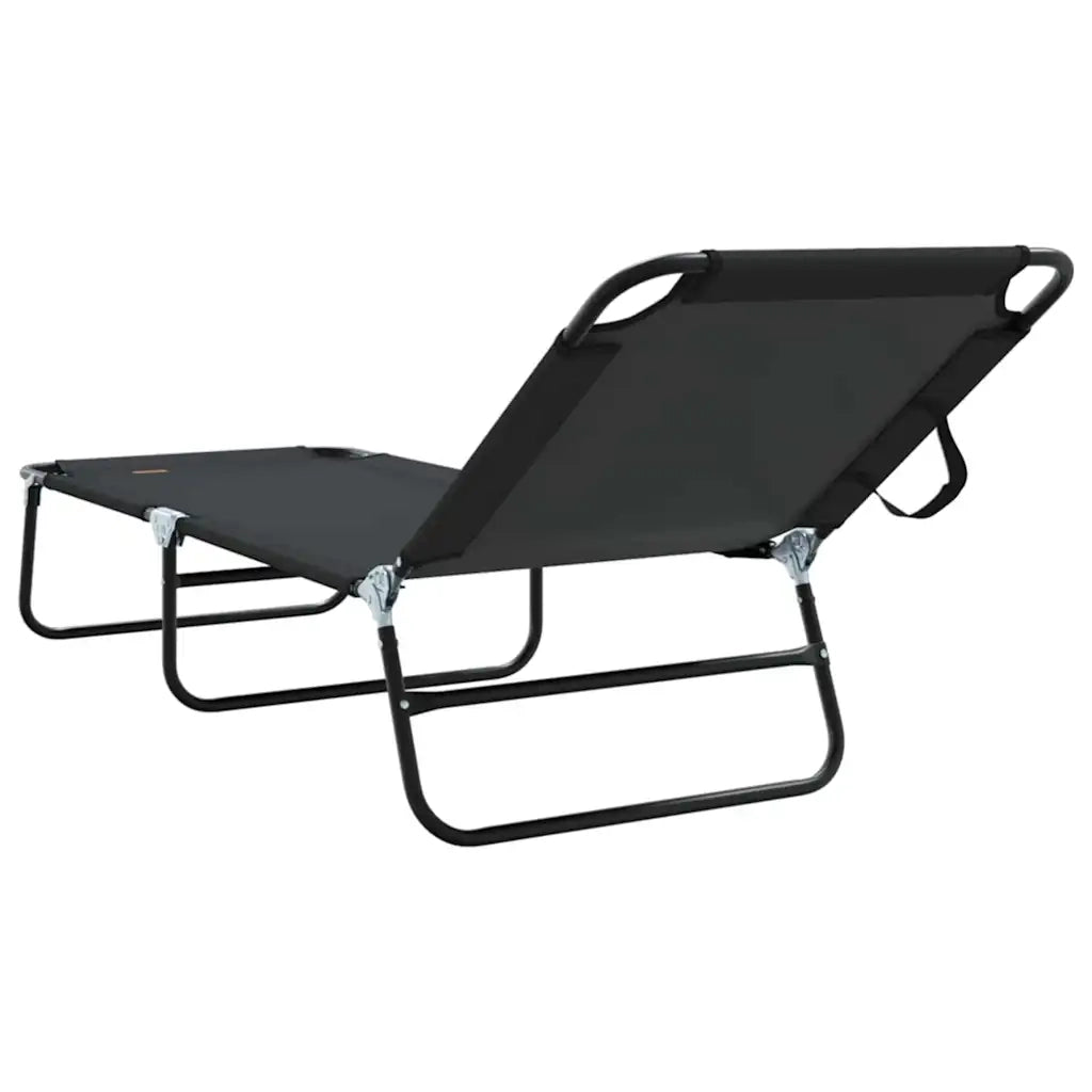 Lettino prendisole pieghevole 2 pcs Nero 188 x 57 x 86,5 cm 42003147