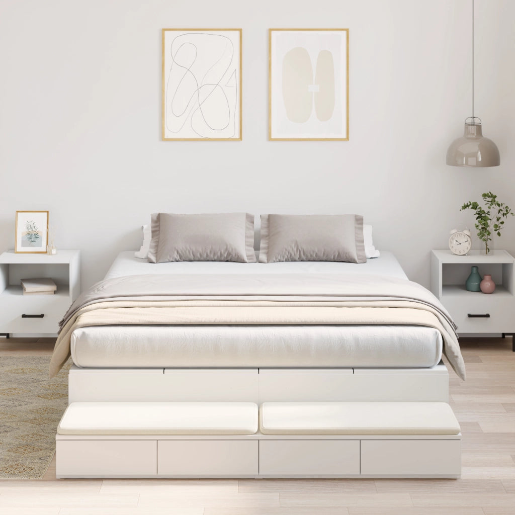Struttura letto con contenitore Bianco 135x190 cm
