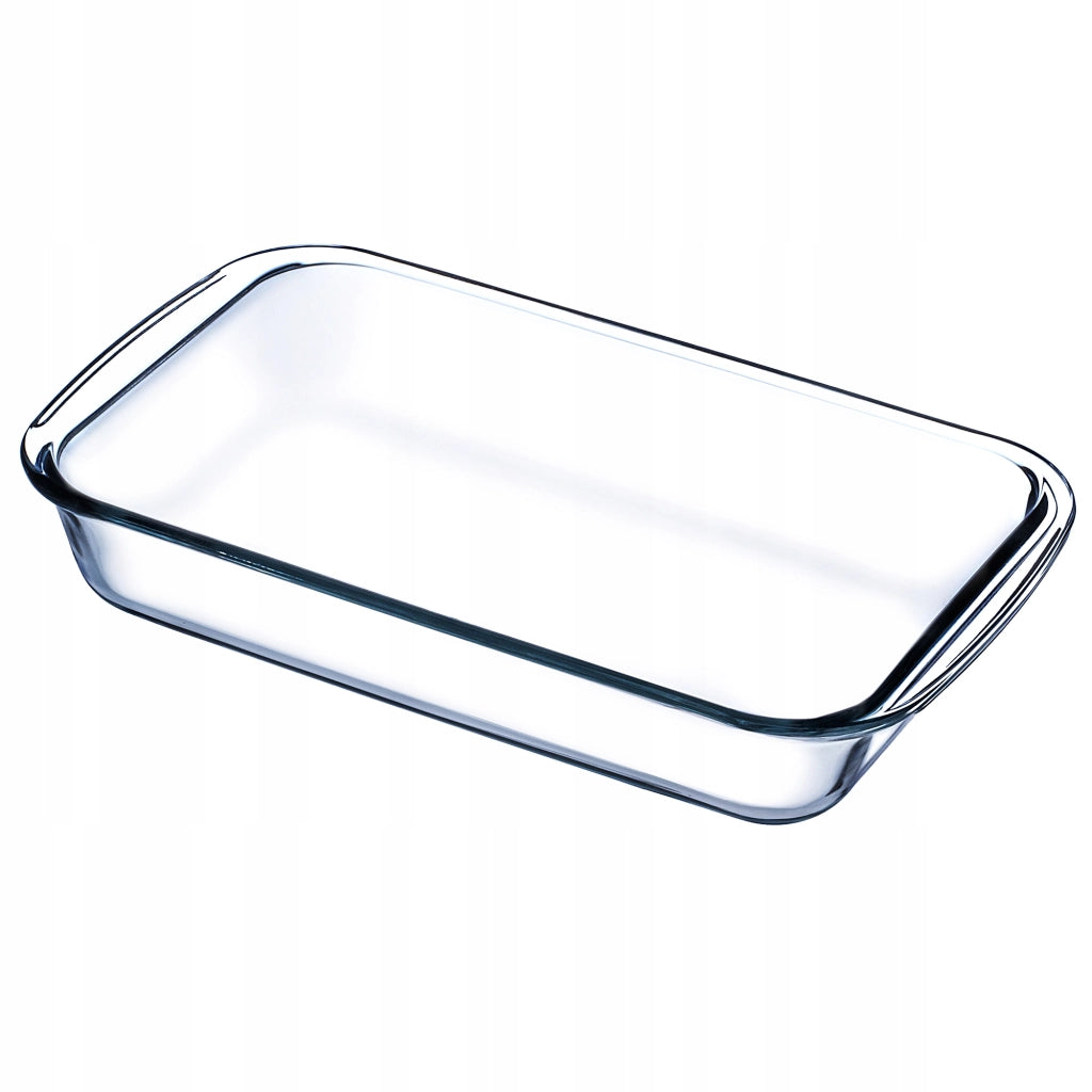 Casseruola rettangolare in vetro KADAX da 1 litro, adatta al forno.