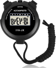 Stopwatch Multifunzionale per Atleti con Display Grande - Memoria dei Tempi dei Giri - 12-24 Ore Orologio con Allarme e Calendario - Timer per Allenamento Nuoto e Corse