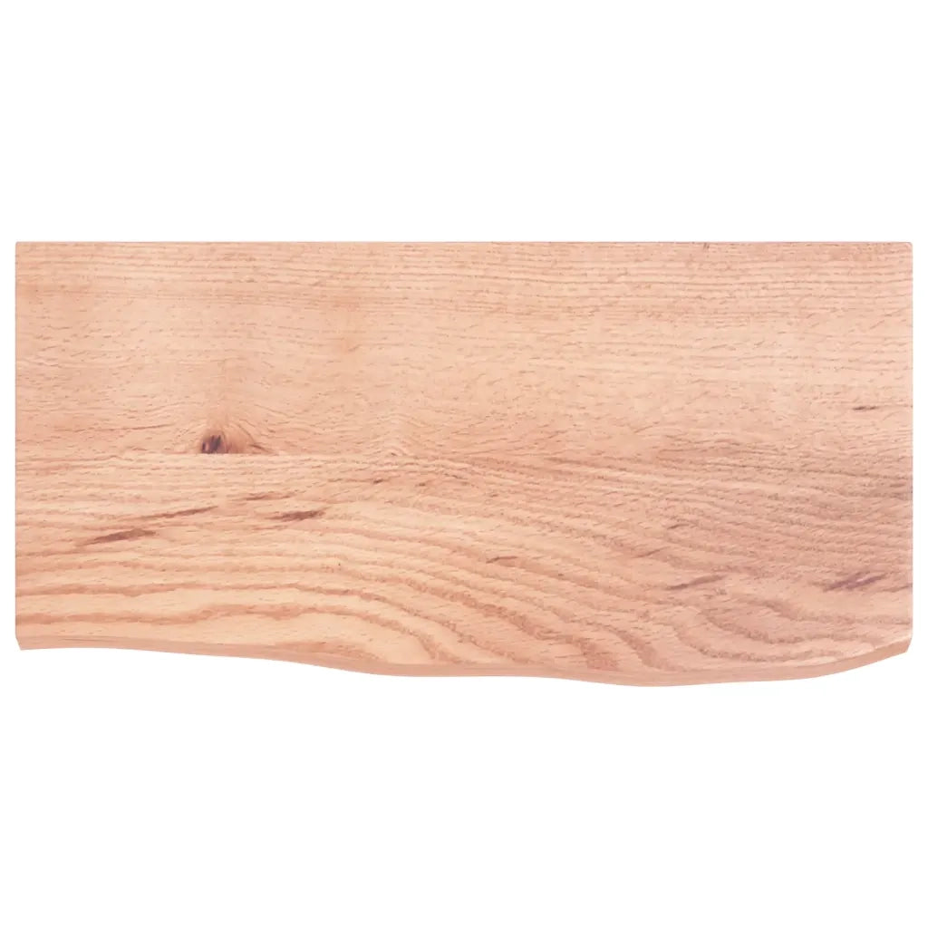 Ripiano Muro Marrone Chiaro 60x30x2 cm Massello Rovere Trattato