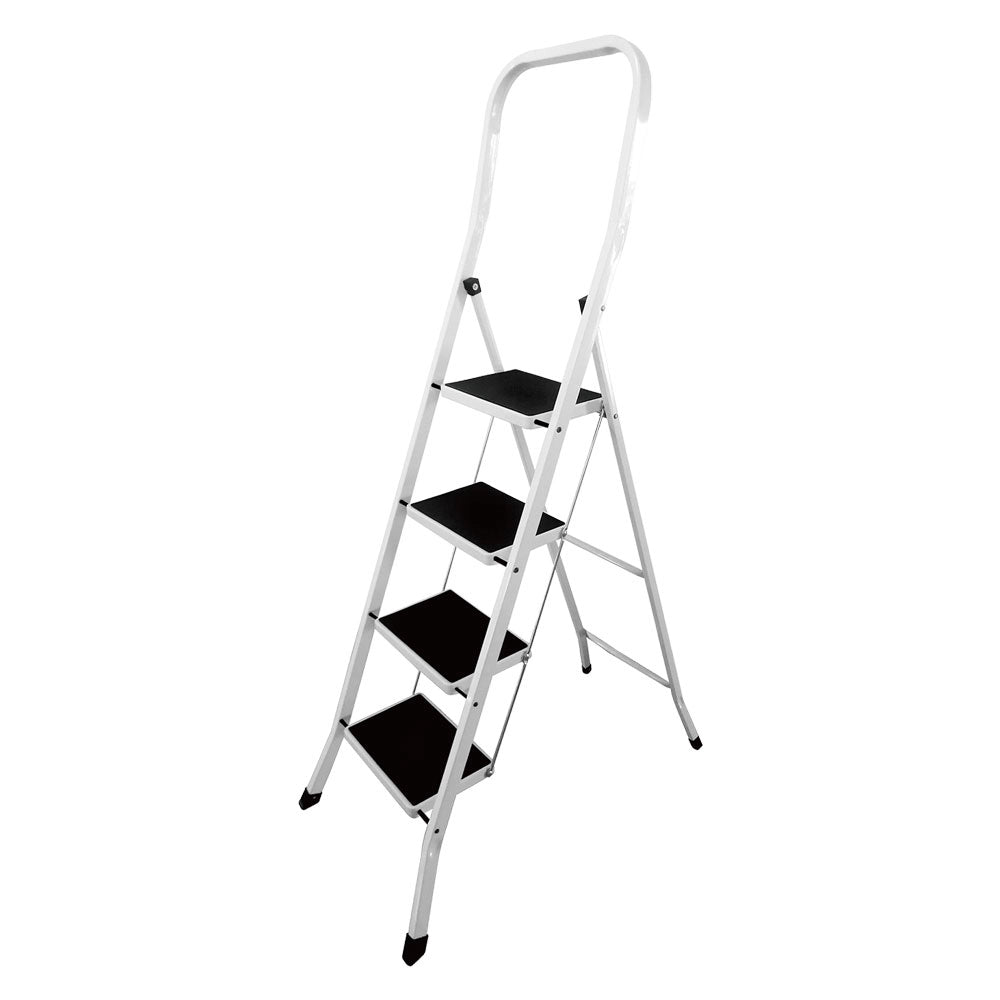 SGABELLO APRIBILE A CORRIMANO ALTO 'BASIK-TALL' 4 gradini - aperto cm 87,5 x 49,5 x h.155,2  - KASART