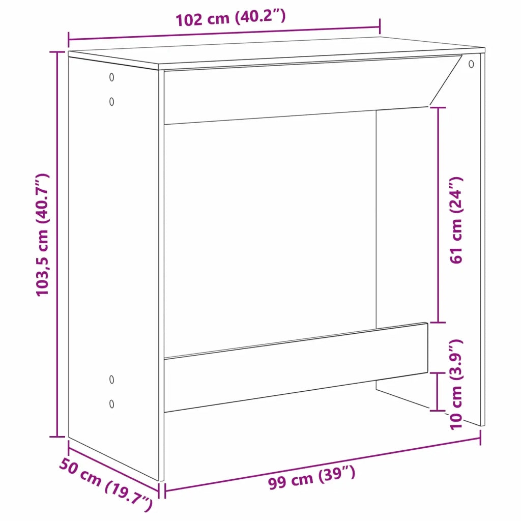 Tavolo da bar 102 x 50 x 103,5 cm Legno ingegnerizzato 8003920