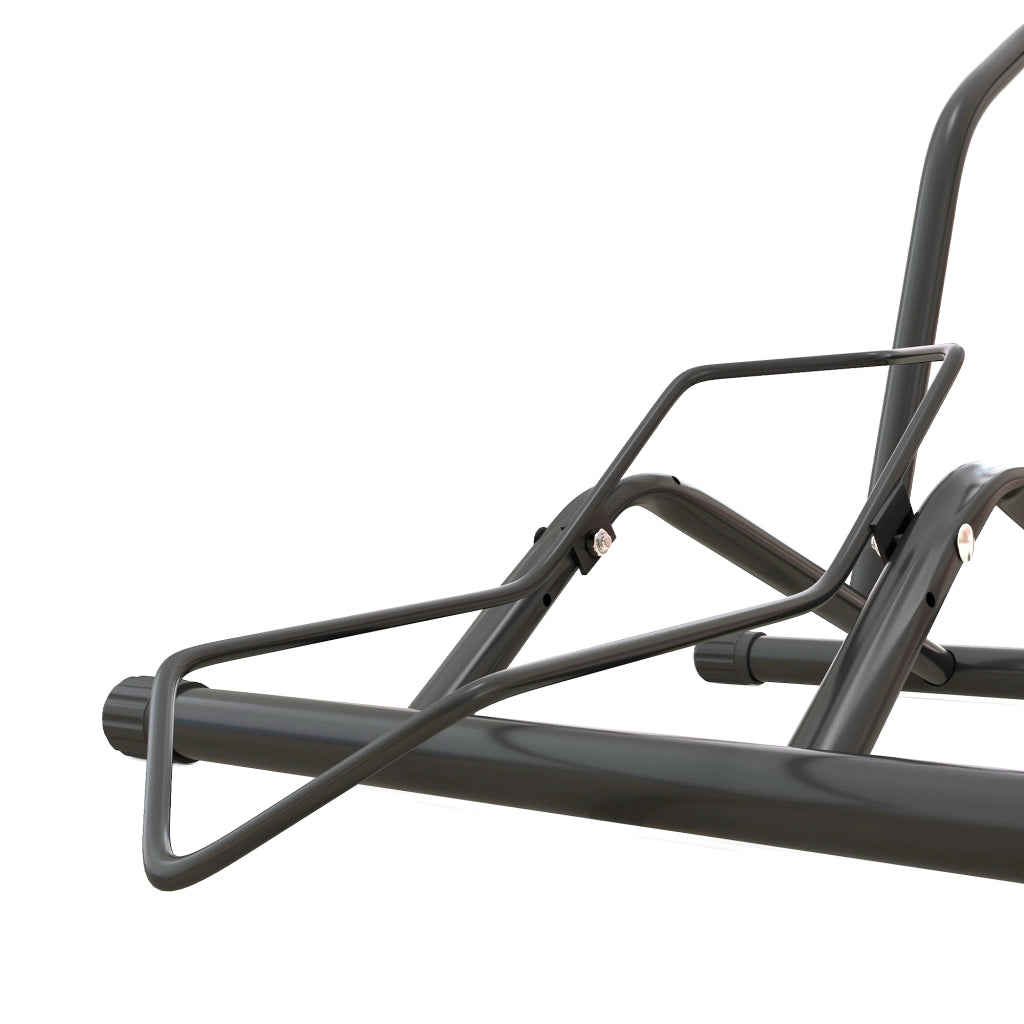 Rastrelliera portabici da terra ¨C Xylo ¨C acciaio nero 59x41x38 cm