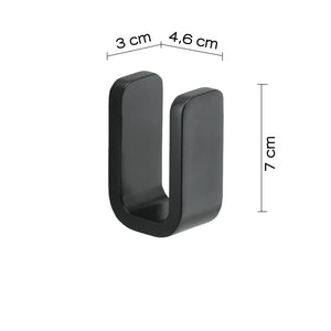 Appendiabiti da muro in ottone, acciaio inox e Cromall 3226 Gedy serie OUTLINE Nero Opaco