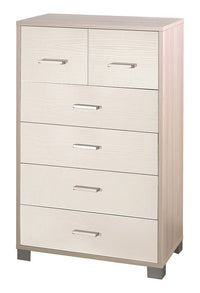 KIT MOBILE CASSETTIERA 6 POSTI H112 L70 P41 Cm STRUTTURA OLMO FRONTALE BIANCO SARMOG 772k