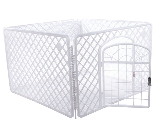 VALORA Box per cani pieghevole bianco 90x90x60cm