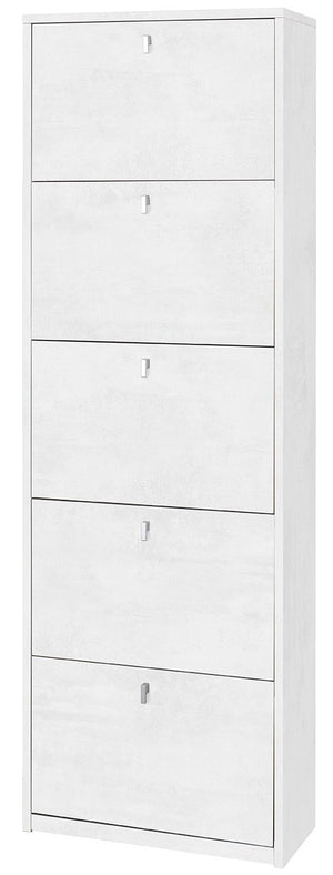 KIT SCARPIERA 5 ANTE A RIBALTA H190 L63 P29 Cm FINITURA BIANCO OSSIDO SARMOG Sk565k