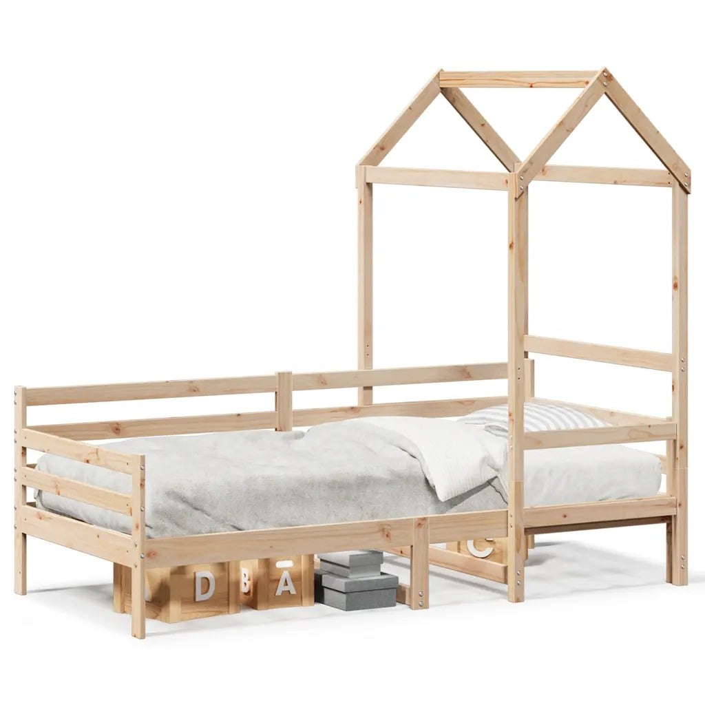 Dormeuse con Tetto 80x200 cm in Legno Massello di Pino 3282200