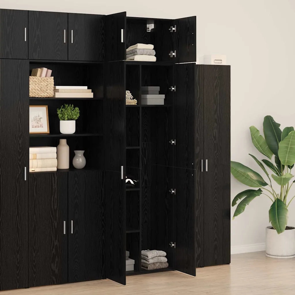 Armadio 3 pz Rovere Nero CFW8703132