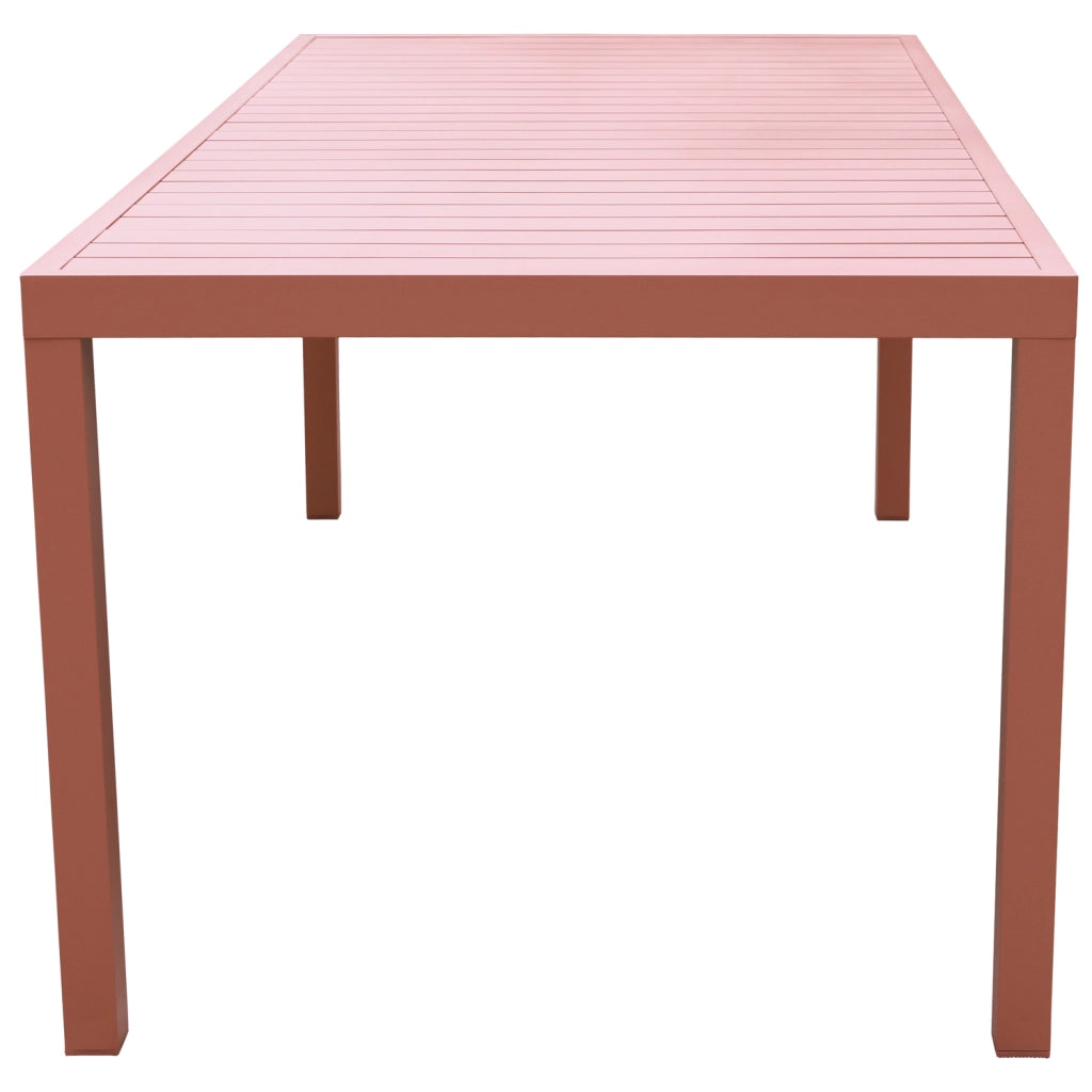 Set di mobili da giardino BARI in textilene terracotta 8 posti - alluminio terracotta