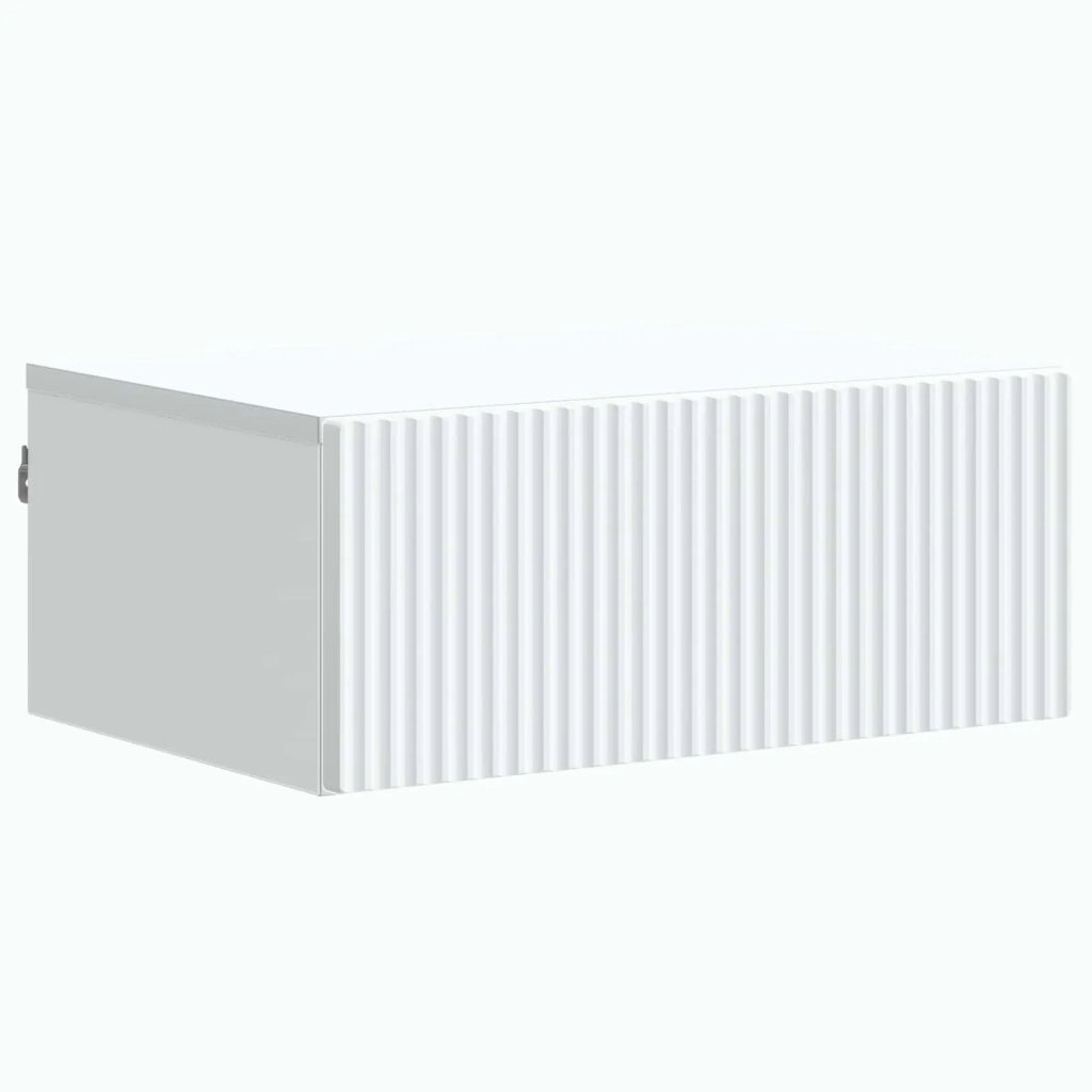 Mobiletto da notte a muro 2 pcs Bianco 49 x 34,5 x 20 cm