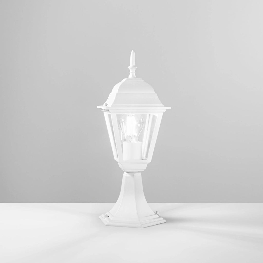 LUME-PALETTO ROMA BIANCO 1 LUCE ATTACCO E27 IP44 14,6X14,6X39CM