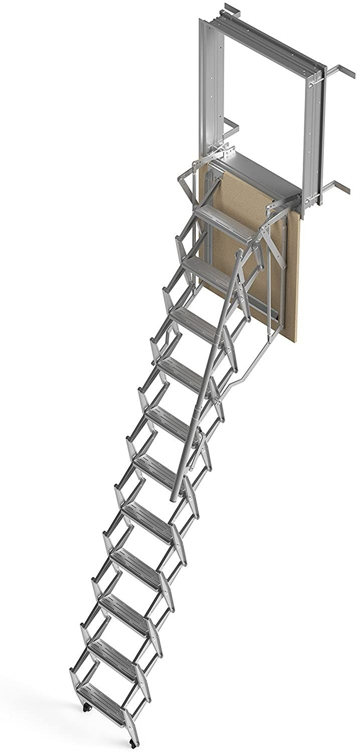 SCALA RETRATTILE A PARETE Cm 80X90 H300 A PANTOGRAFO SCARI WALL