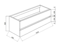 MOBILE BAGNO CON LAVABO E SPECCHIO INCLUSI FINITURA ROVERE FUMO 105X47X53H Cm