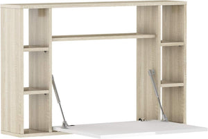 Mobile Mensola Scrivania pieghevole  rovere bianco 94 x 62h x 20cm(chiuso) 62(aperto)