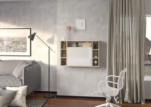 Mobile Mensola Scrivania pieghevole  rovere bianco 94 x 62h x 20cm(chiuso) 62(aperto)