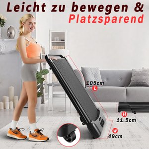 ZMH Tapis roulant domestico con schermo LED e telecomando barre di supporto pieghevoli