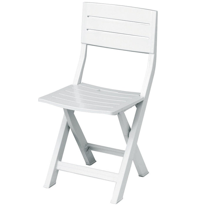 Sedia pieghevole in resina mod. Gilda bianca pz.04