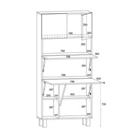 Mobile libreria scrivania richiudibile salvaspazio Bianco Opaco HOMI