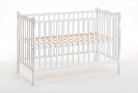 Letto culla bambini neonati 124x82x71 Cm in legno di pino Ala colore Bianco