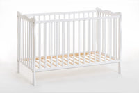 Letto culla bambini neonati 124x82x71 Cm in legno di pino Ala colore Bianco