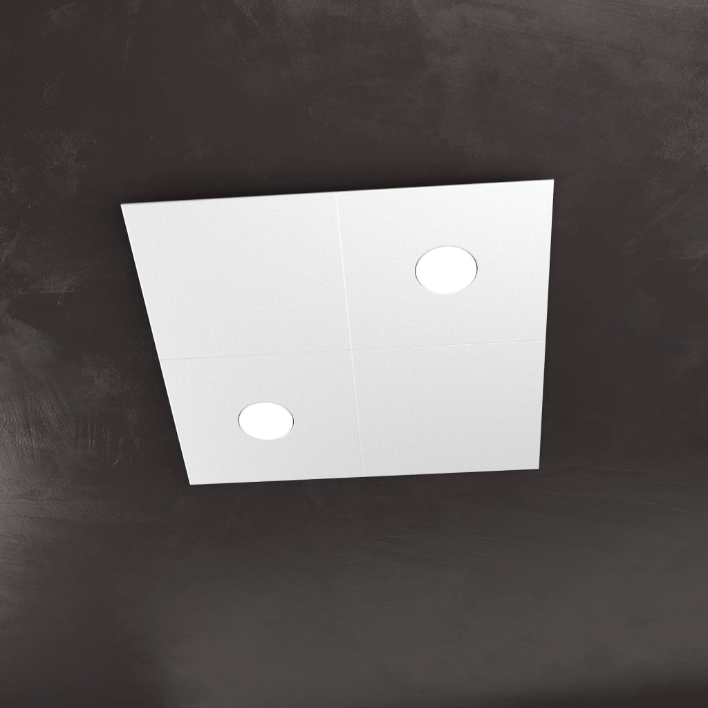 ECCENTRIC APPLIQUE-PLAFONIERA 2 LUCI + 2 DECORATIVO GRIGIO 1156-2L2D-GR
