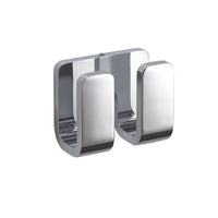 Appendiabiti doppio da muro in ottone, acciaio inox e Cromall 3228 Gedy serie OUTLINE Cromato