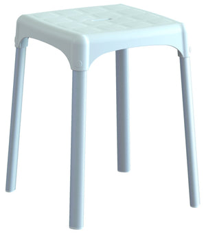 SEDUTA ANTISCIVOLO SGABELLO BIANCO DA BAGNO HL.CM.42  EH-ST-PP-BX