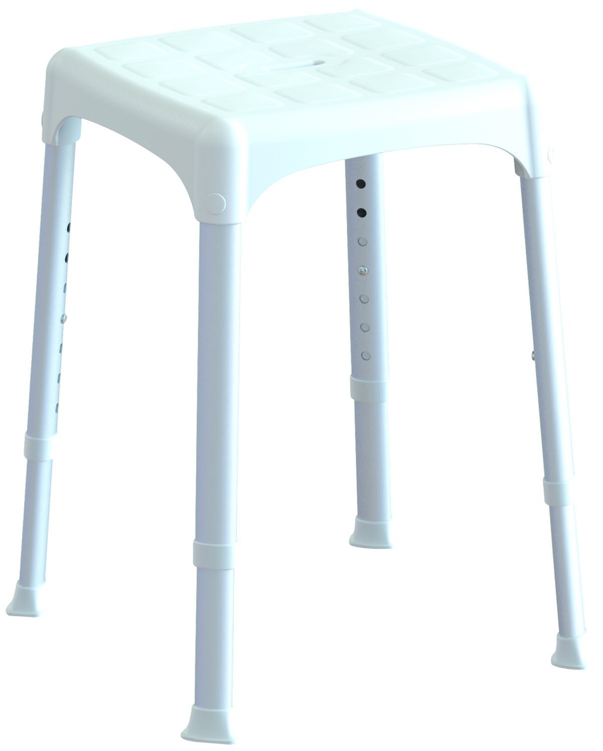 SEDUTA ANTISCIVOLO SGABELLO BIANCO DA BAGNO HL.CM.39-54 EH-STA-PP-BX