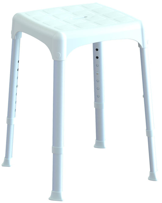 SEDUTA ANTISCIVOLO SGABELLO BIANCO DA BAGNO HL.CM.39-54 EH-STA-PP-BX