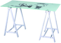 SCRIVANIA COMPUTER BOY IN ACCIAIO E VETRO L120xP60xH72 cm